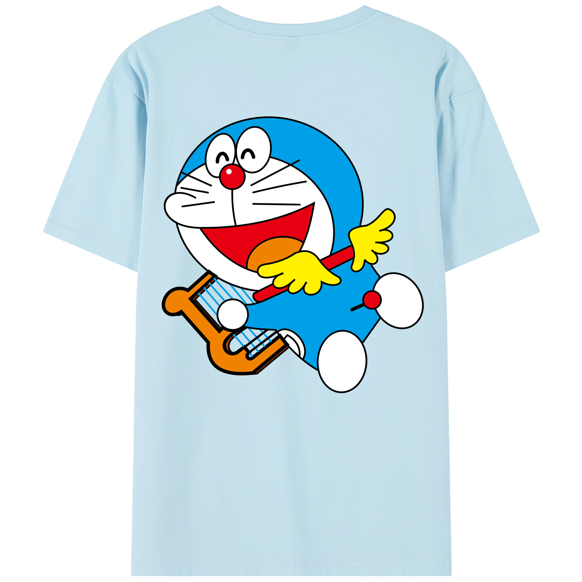 （画像用） ドラえもん Doraemon 綿100％半袖Tシャツ（背面プリント）